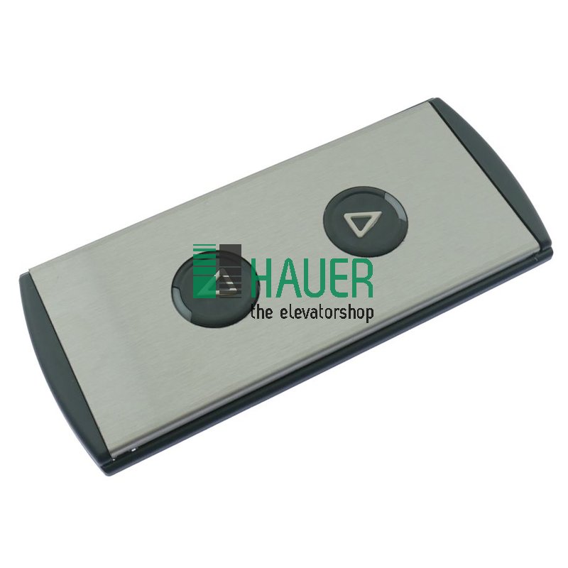 Druckknopfeinheit Plastik 2-Knopf mit Edelstahl-Blende