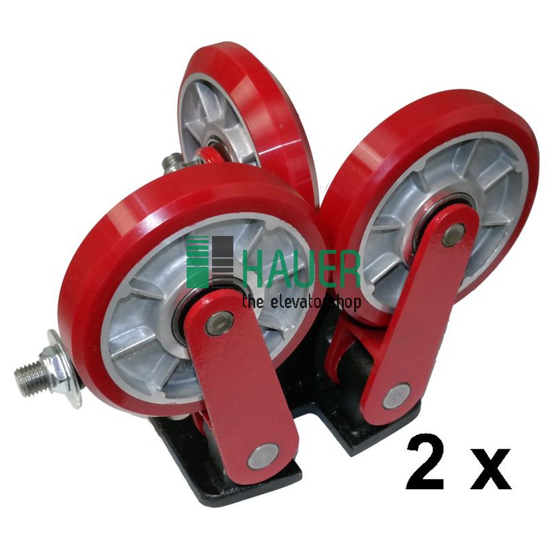 Rollenführung Modell B rot Poly, Set=2