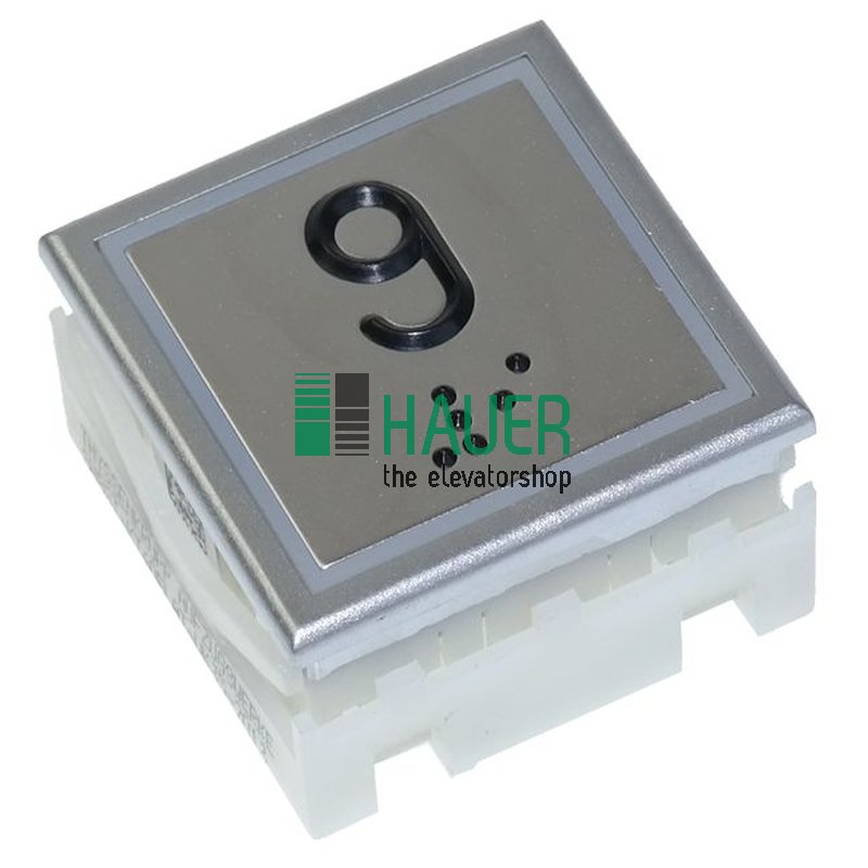 Push button Step Classic, Illumination blue, Sign braille / tactile 9