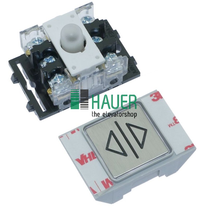 Bouton poussoir KUV-11.GL24-G-2, NO/NC, 24V, anti-vandalisme, porte ouverte