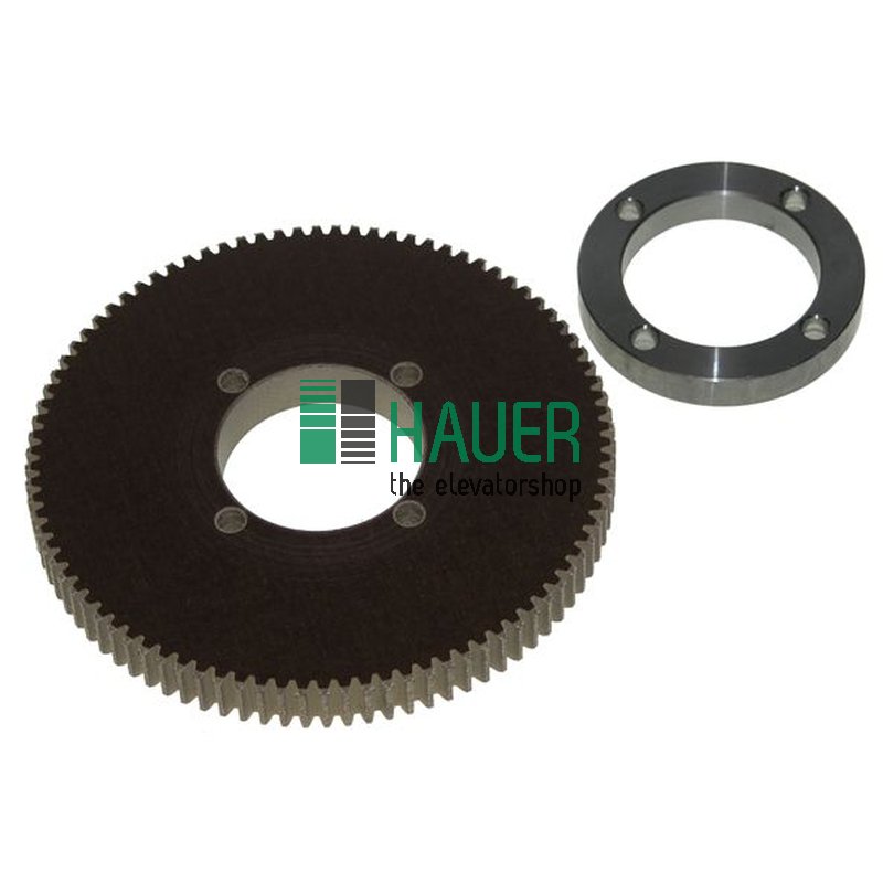 Car door, pinion for operator