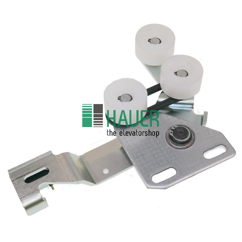 Door lock left, with 3 rollers