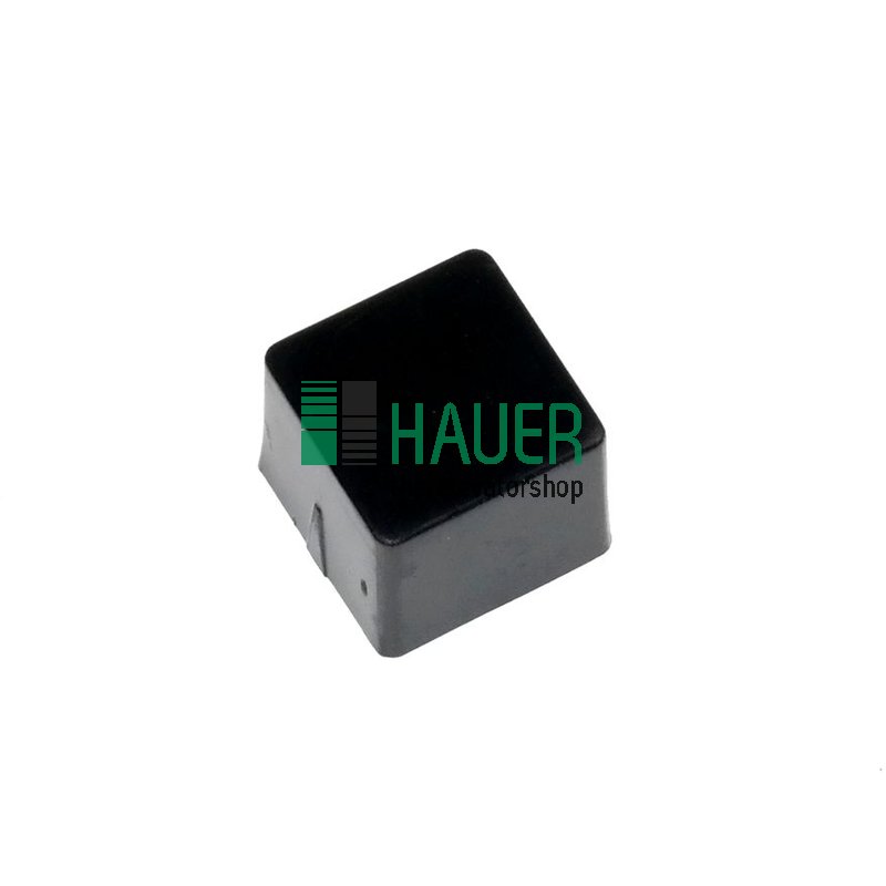 Bouton transparent, cabochon noir