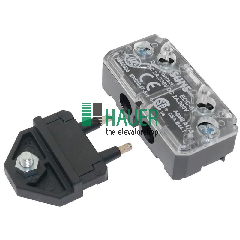 Contacto de puerta 50 mm con derivación, EDC-61 y DCA-F3