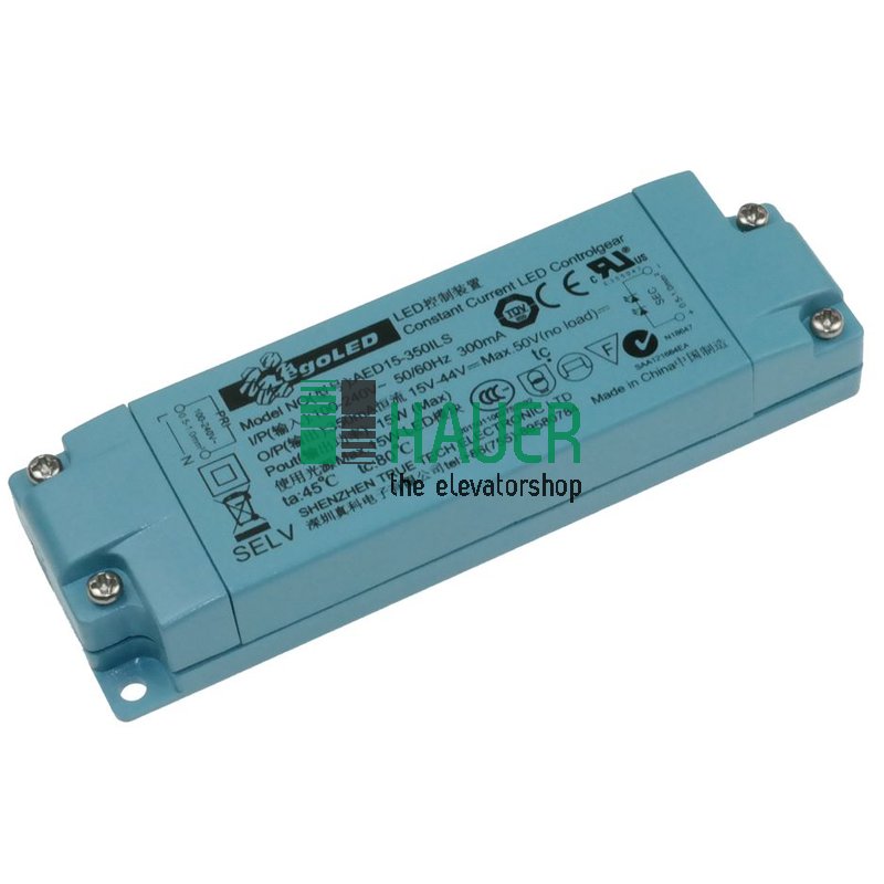 LED Trafo AED15350ILS 15-44VDC, 350MA, 15W
