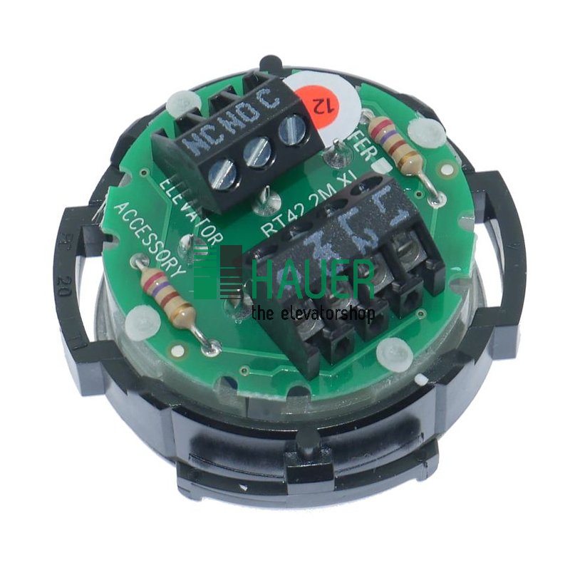 RT42 2M, XI, caja V2A pol., 12V blanco, placa V2A mate, señal engr. alarma