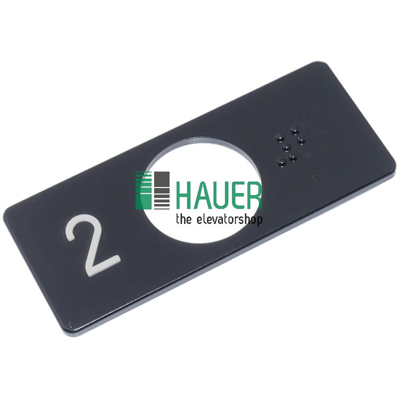 Abdeckung, graviert, mit Braille, 2