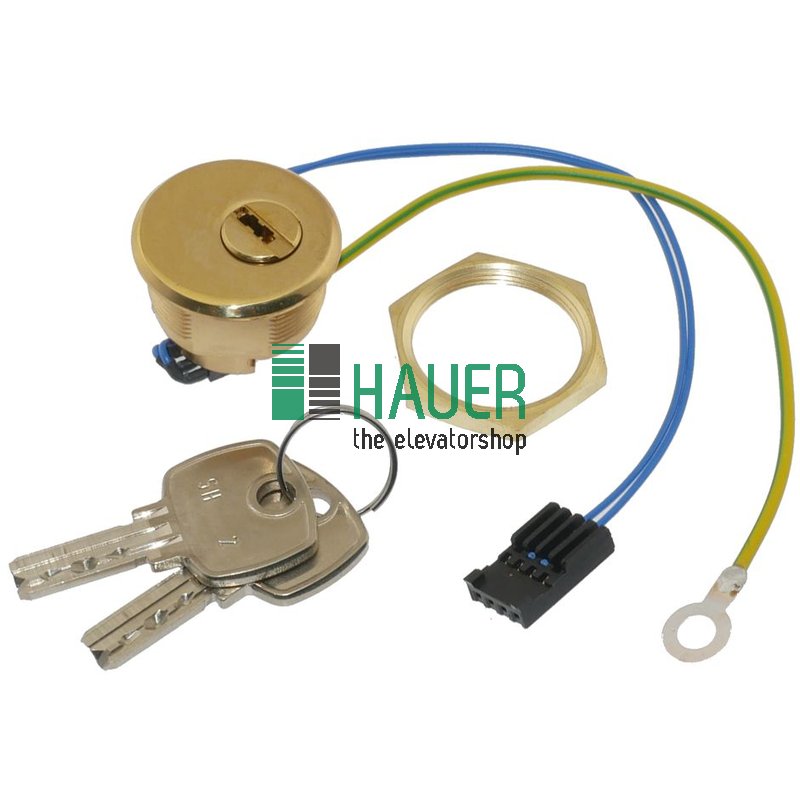 Cerrad., llave extraible en posic. 1, con resorte cromado 24V, SH2