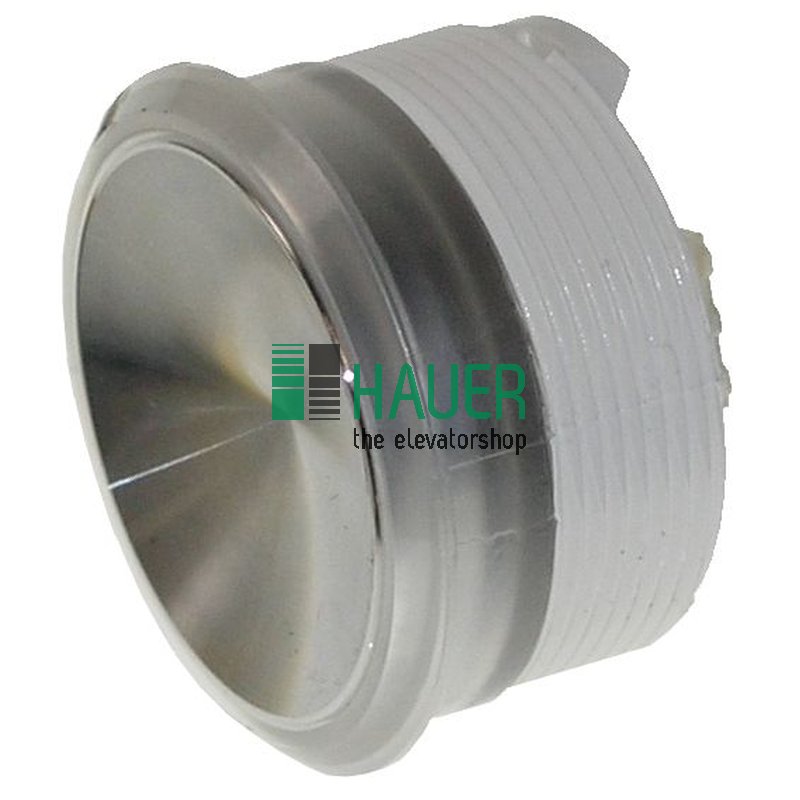 Bouton illumine vert fini inox brosse (MCS)