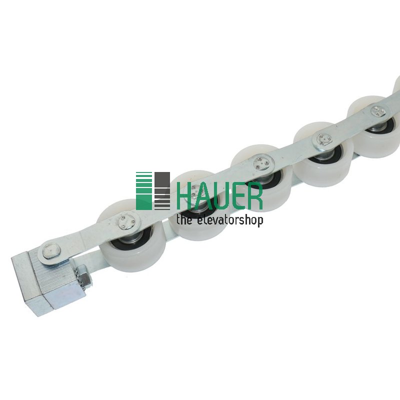 O&K, Handlauf- Rollenkette mit 22 Rollen