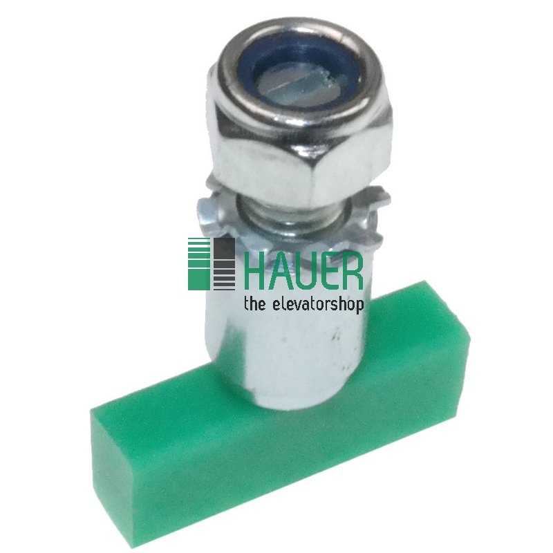 Türführung, Schlitzbr. 8 mm mit Gewindebolzen