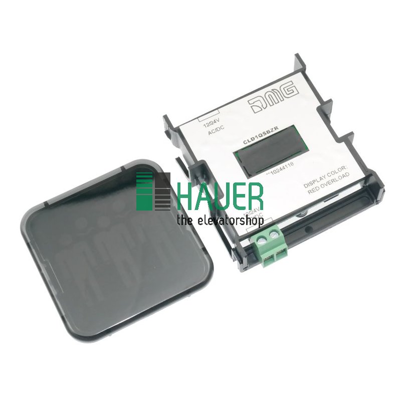 DMG, indicador de sobrecarga con símbolo de persona, conmutable 12V y 24V, rojo