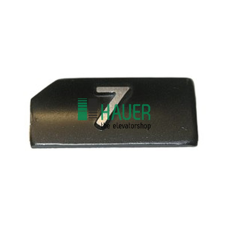 Bouton poussoir M10 AL noir tactile, insert 7