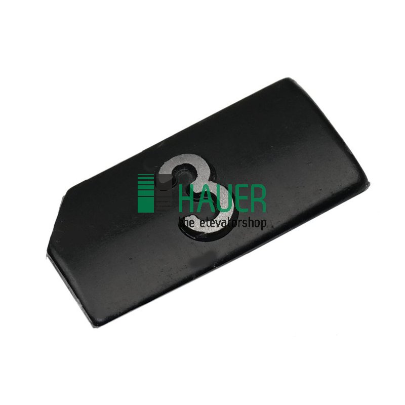 Bouton poussoir M10 AL noir tactile, insert 3