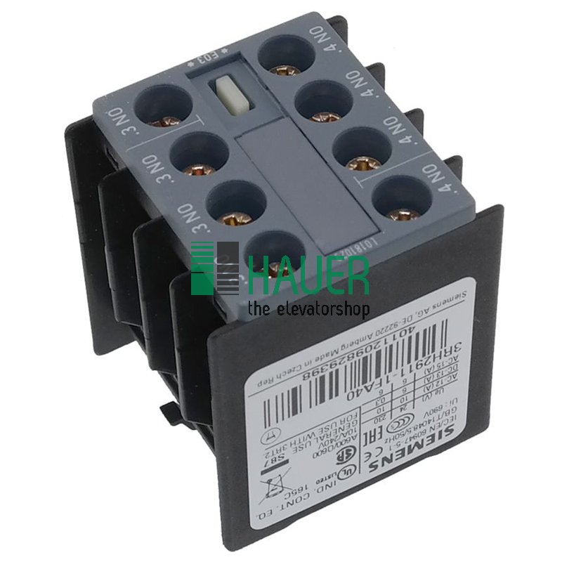 Hilfsschalter 3RH2911-1FA40, 4NO, Schraubanschl.