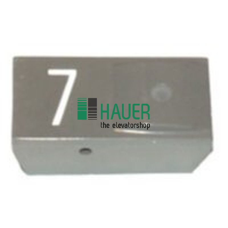Push button, insert S-grey, with lense,  7