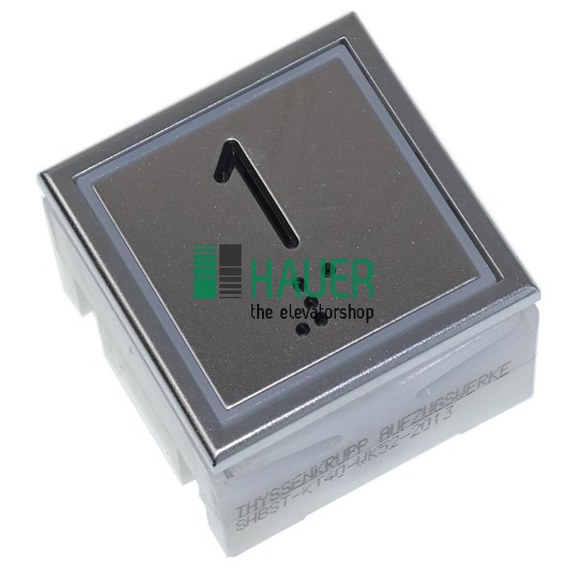Push button Step Classic, Illumination red, Sign Braille/tactile 1