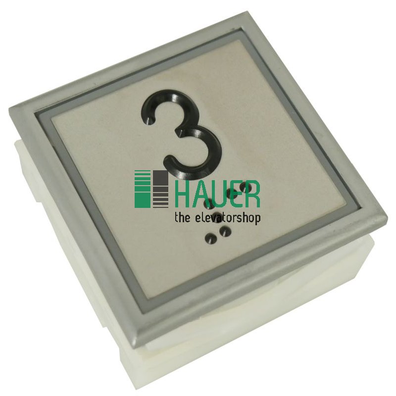 Push button Step Classic, illumination blue, braille and tactile 3