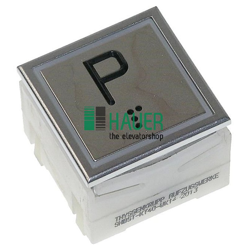Push button Step Classic, Illumination red, Sign braille / tactile P