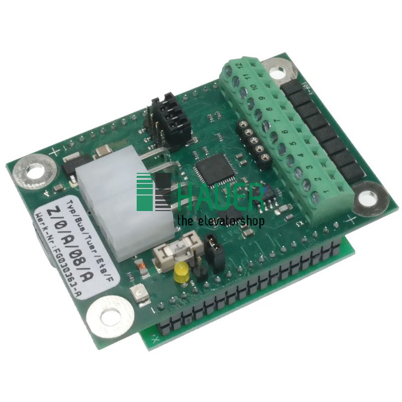 Etagenanzeige EAZ-254.40-rot, programmiert für Etage 08, Z/0/A/08/A