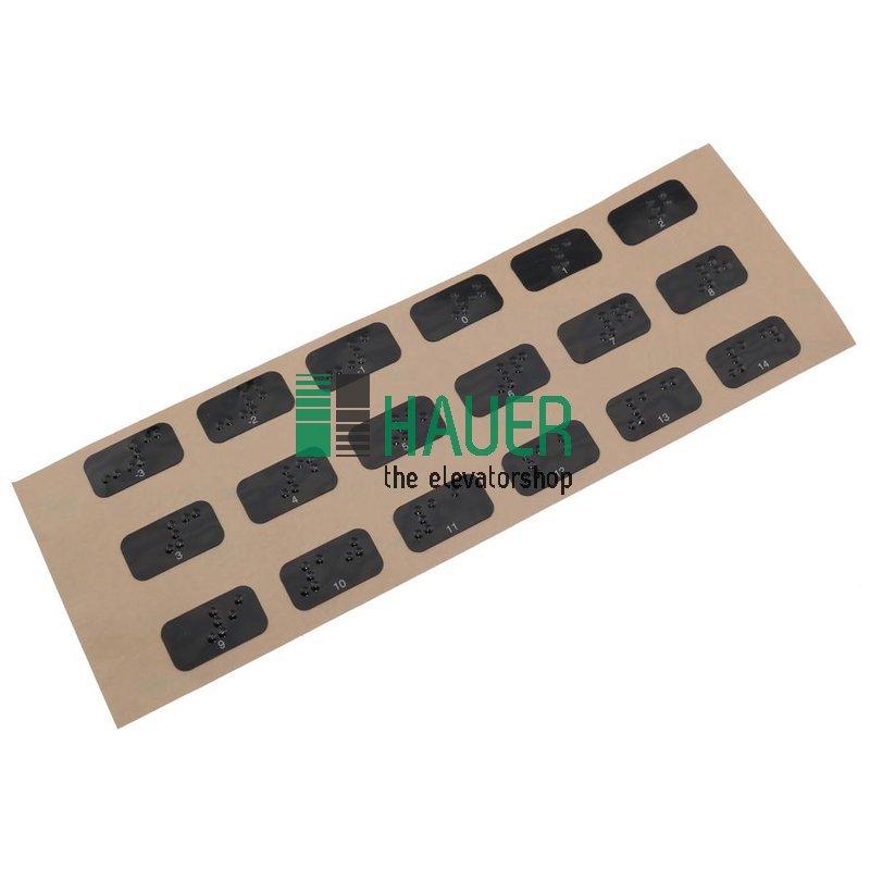Braille Schild selbstklebend -3 bis 14
