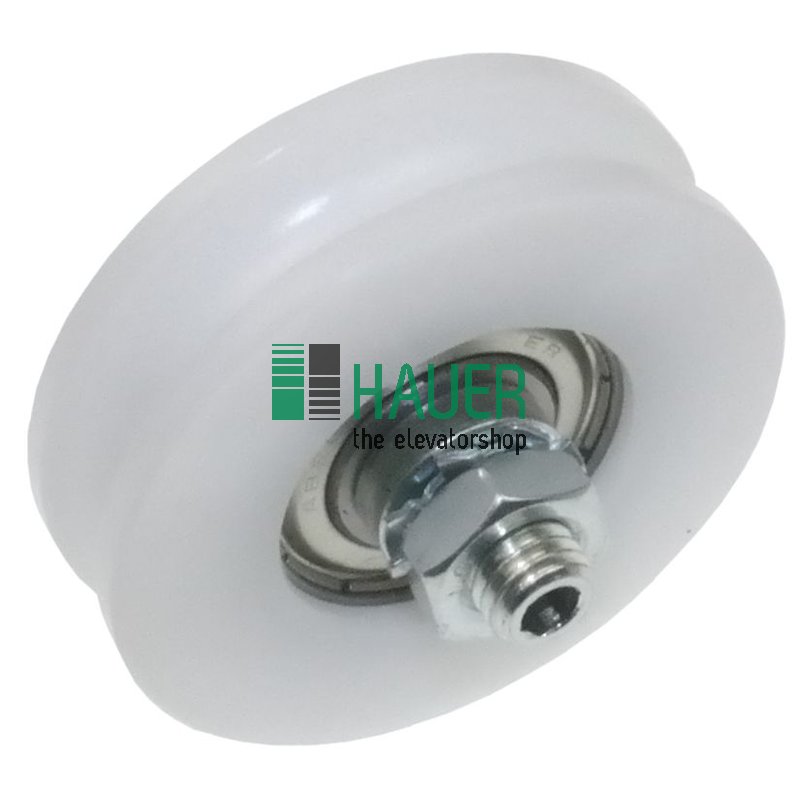 Türrolle D50/40*14.5 mit Gewindeachse M8