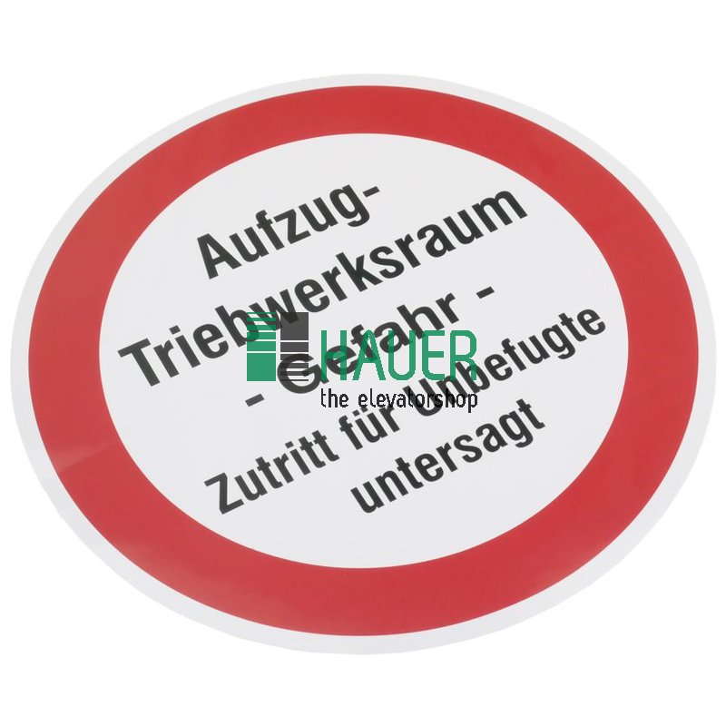 Klebefolie: Aufzug-Triebwerksraum rund 195 mm