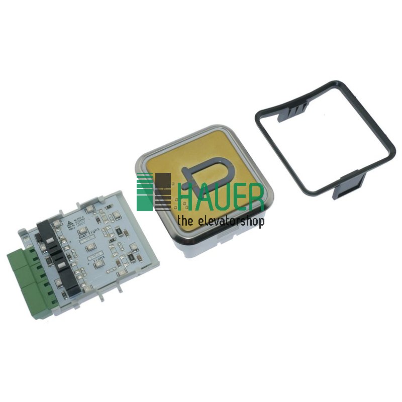 DMG, Taster B7 , Platte V2A, 1 Kontakte, 12V, rot, Schraub., Braille, Alarm
