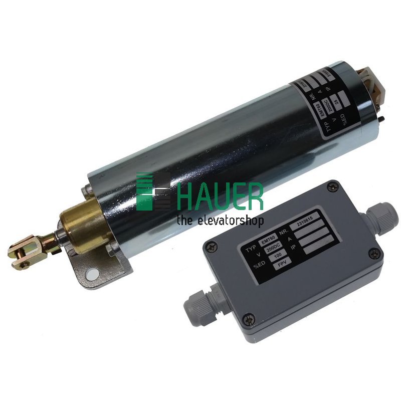 Magnet EMT60, 200V DC, 25%ED w. connecting part for 100% ED