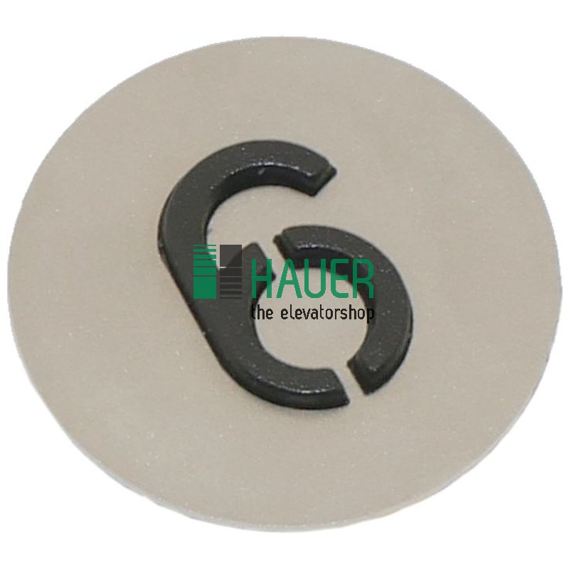D29, Tastplatte 32mm rund, Taktil 15mm schwarz, 6