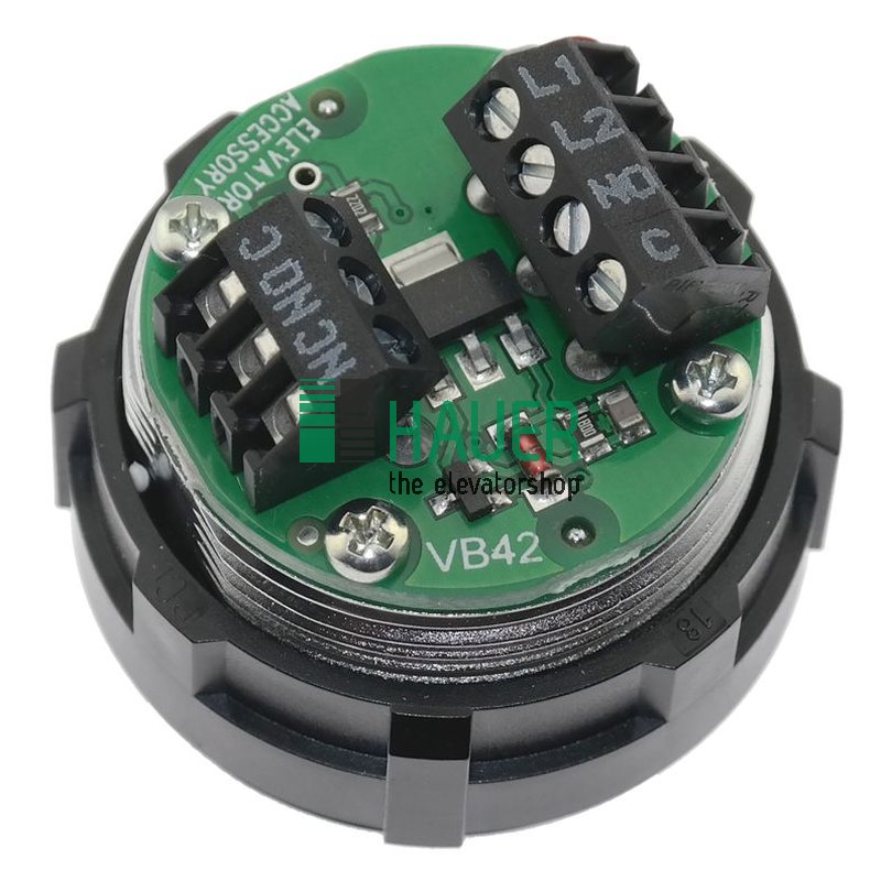 VB42, XI, caja cr.pol.., 12-30V rojo, 1NO, 1 chang.,placa V2A, táctil, L