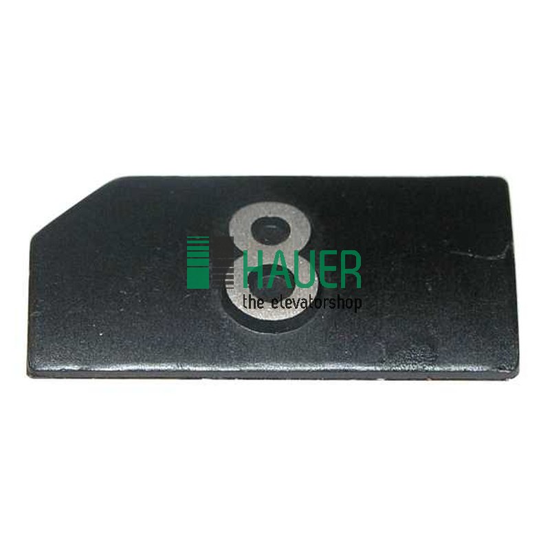 Bouton poussoir M10 AL noir tactile, insert 8