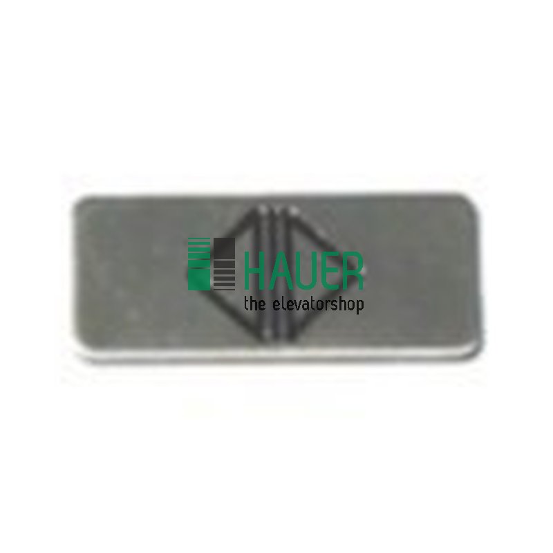 Bouton poussoir SIGT30 acier, insert porte ouvert