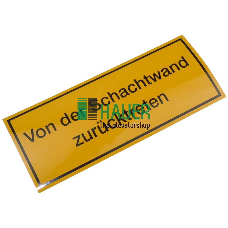 Klebefolie: Von der Schachtwand zurücktreten 170*70