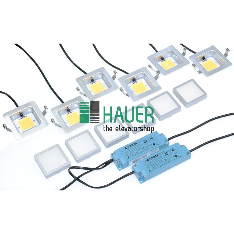 LED Trafo mit 6 LED Spots, quadratisch für LF97
