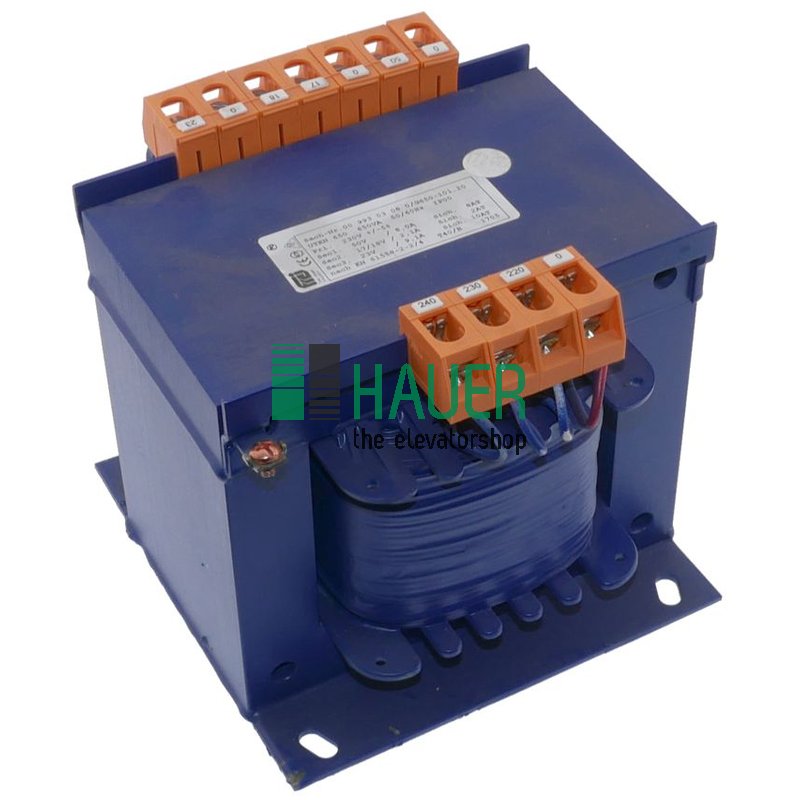 Trafo 1PH  220V/50Hz/650VA, SekI 50V/8A SekII17/18V/2.1A SekII23V/9.1A