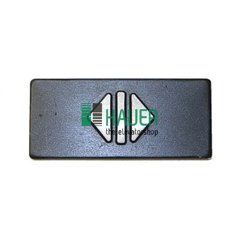 Bouton poussoir SIGK70 noir , insert porte ouvert