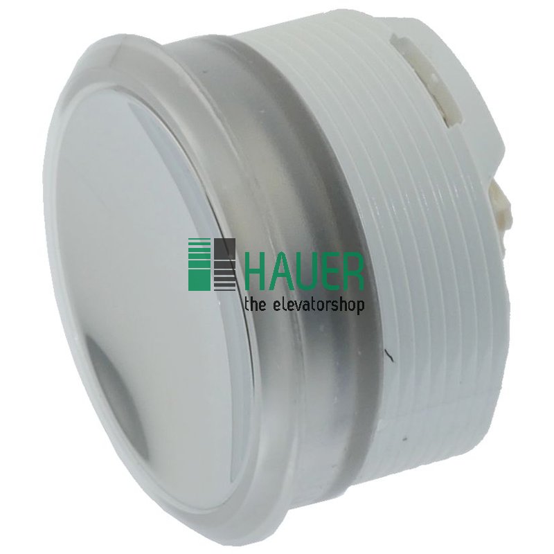 Bouton illumine bleu fini inox poli (MCS)