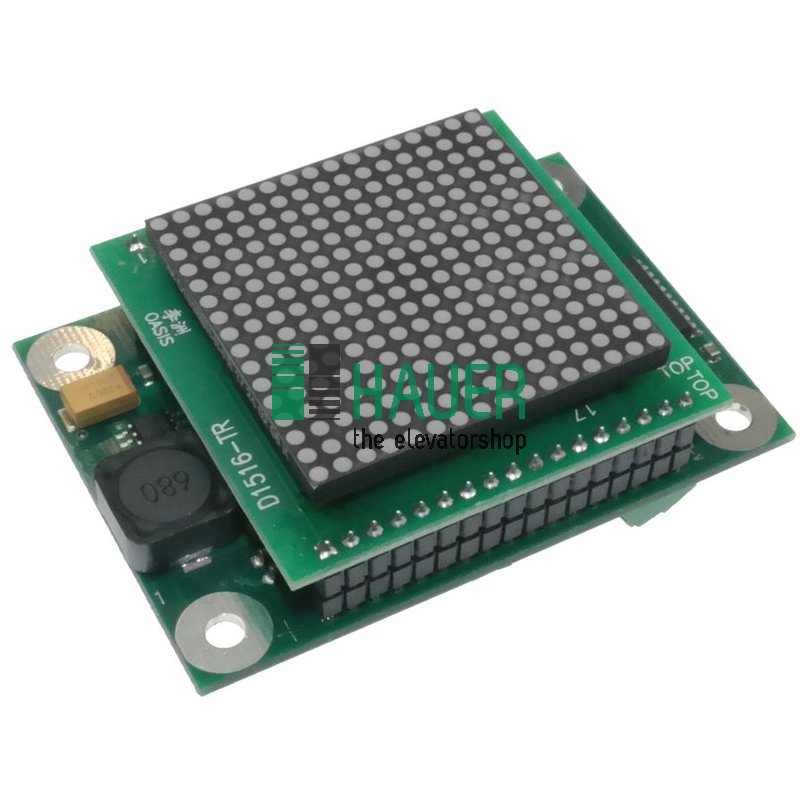 Etagenanzeige EAZ-254.40-rot, programmiert für Etage 08, Z/0/A/08/A