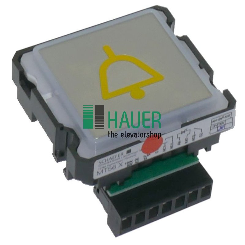 MT56 LR, pinza X abajo, 30V rojo, placa V2A mate, alarma láser