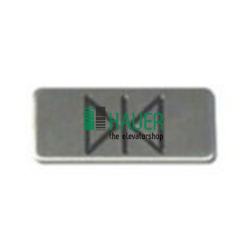 Bouton poussoir SIGT30 acier, insert porte ouvert