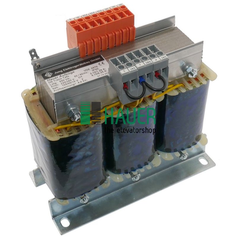 Dreiphasentransformator, Lstg:850VA. 50/60Hz, prim.:220/380V