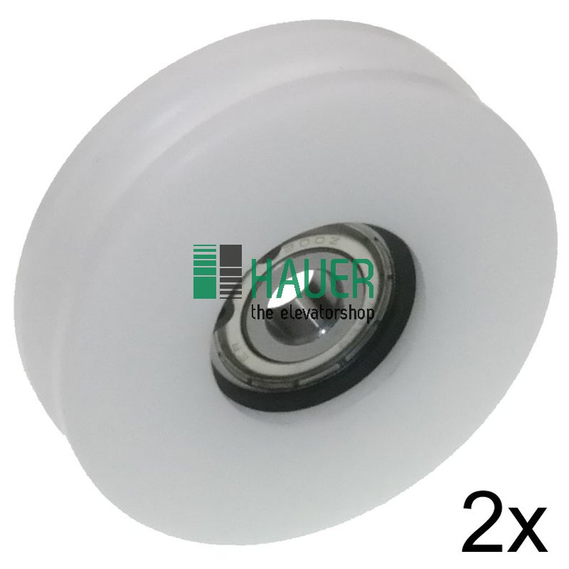 Door roller D69/60 with round groove, set=2 pc
