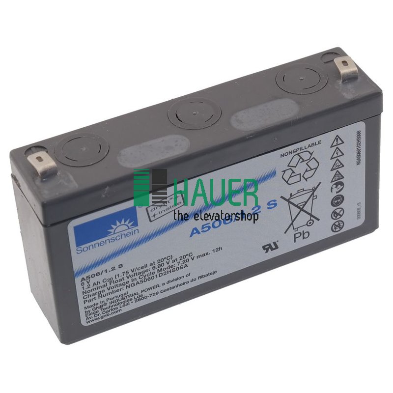 Batterie 6V, 1.1 AH, Steckanschluss, ladbar