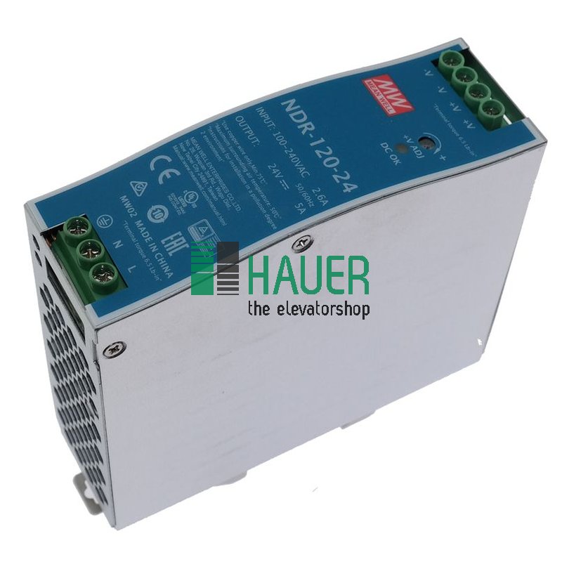 Netzgerät MeanWell NDR-120-24, 90-264VAC, 24 V, 5A