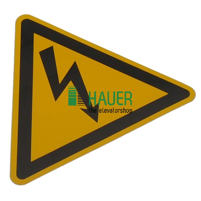 Klebefolie: Spannungspfeil gelb/schwarz 100 mm hoch