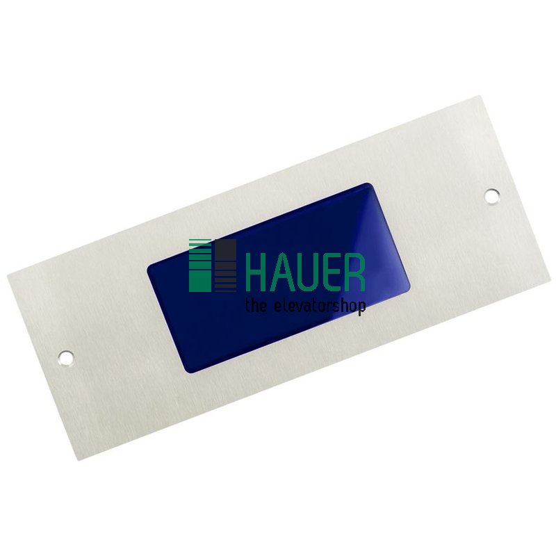 Cover V2A 210x84mm with window 48x99mm blue