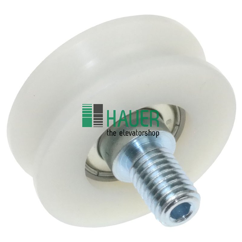 Galet D44/37 avec axe, rainure rond