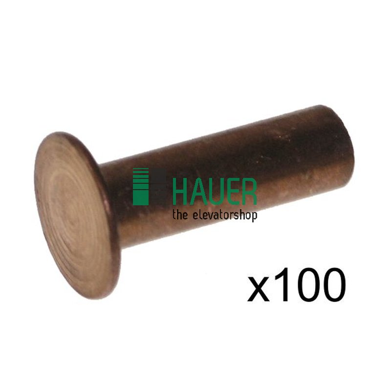 Kupferniete 8*20mm für Bremsbelag (Set=100)