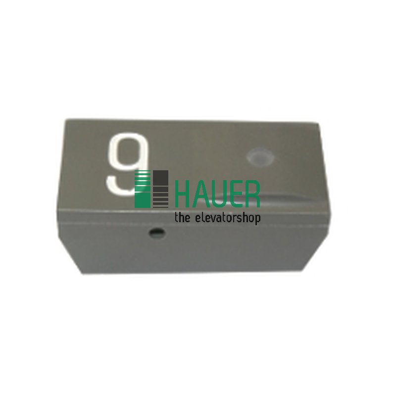 Push button, insert S-grey, with lense, 9